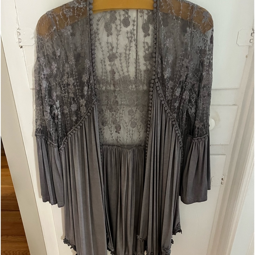 Light purple grey boho wrap